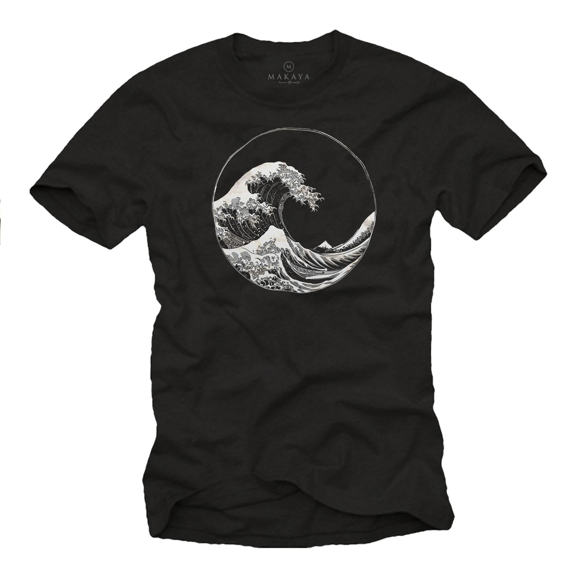 MAKAYA T-Shirt Männershirt mit Wellenmotiv – Cooles Surfdesign für Wassersp günstig online kaufen