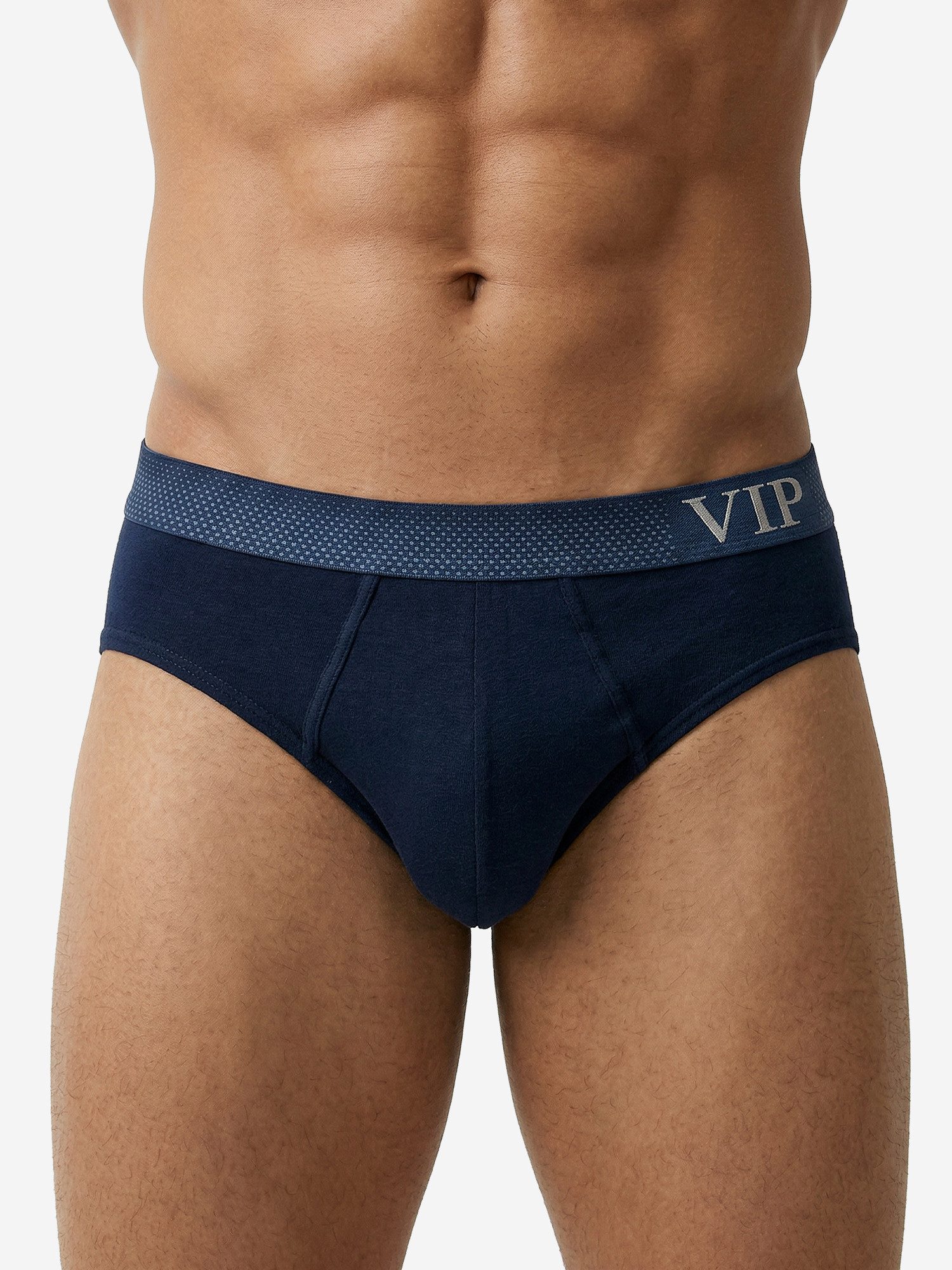 VIP Slip Premium Jersey Stretch - 6er Set - klassische Unterhosen (6-St) Unterwäsche Männer Herren Uni Baumwoll-Mix (95% Baumwolle) 6-Pack – Bild 4 von 5