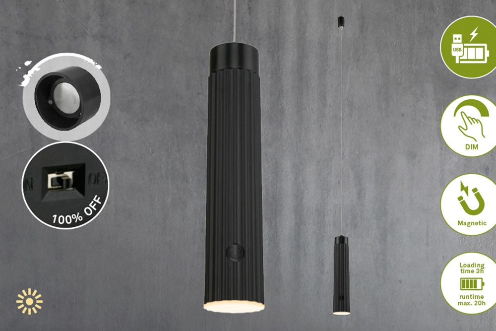 Briloner Leuchten LED Pendelleuchte HANG, LED fest integriert, 4,5x20,5 cm, Esszimmer, Wohnzimmer, Schlafzimmer