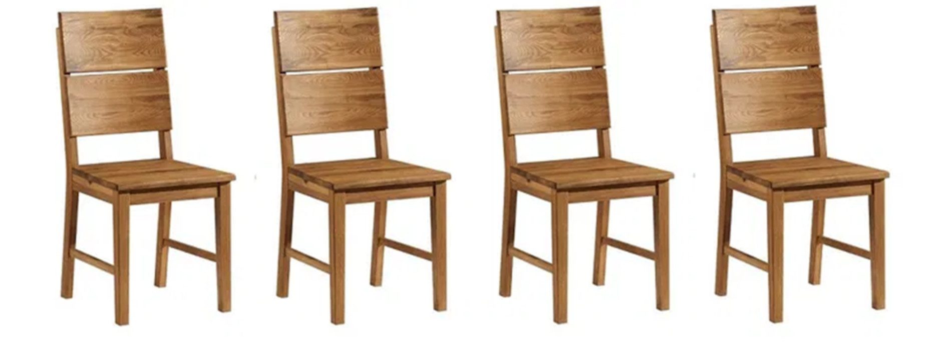 Main Möbel Esszimmerstuhl Esszimmerstuhl 4er-Set "Mike" Wildeiche massiv