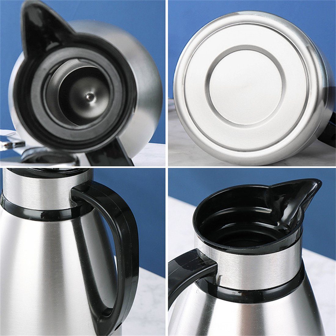 Kaffeemaschine, Isolierkanne B DÖRÖY Edelstahl, Vakuum-Wasserkocher, l Thermoskanne aus 2.0
