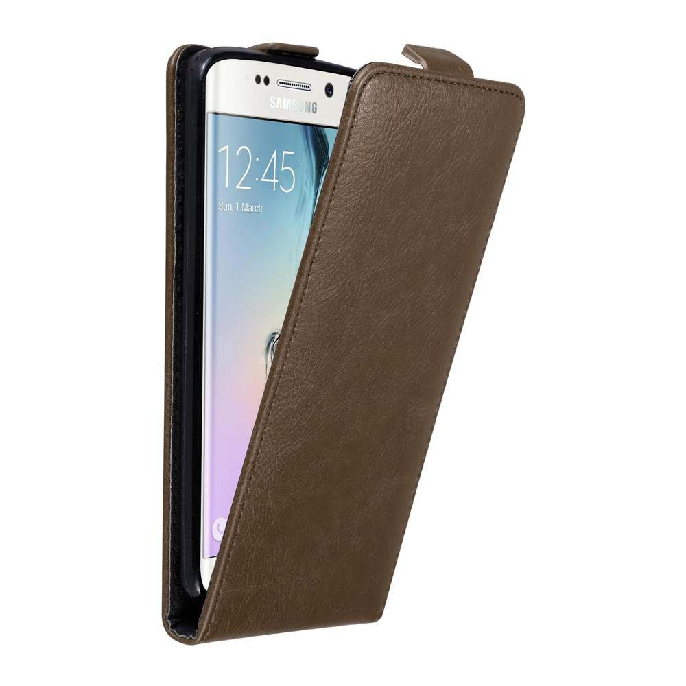 Cadorabo Handyhülle für Samsung Galaxy S6 EDGE Hülle Samsung Galaxy S6 EDGE, Handy Schutzhülle, Klappbare Hülle, Kunstleder mit Magnetverschluss