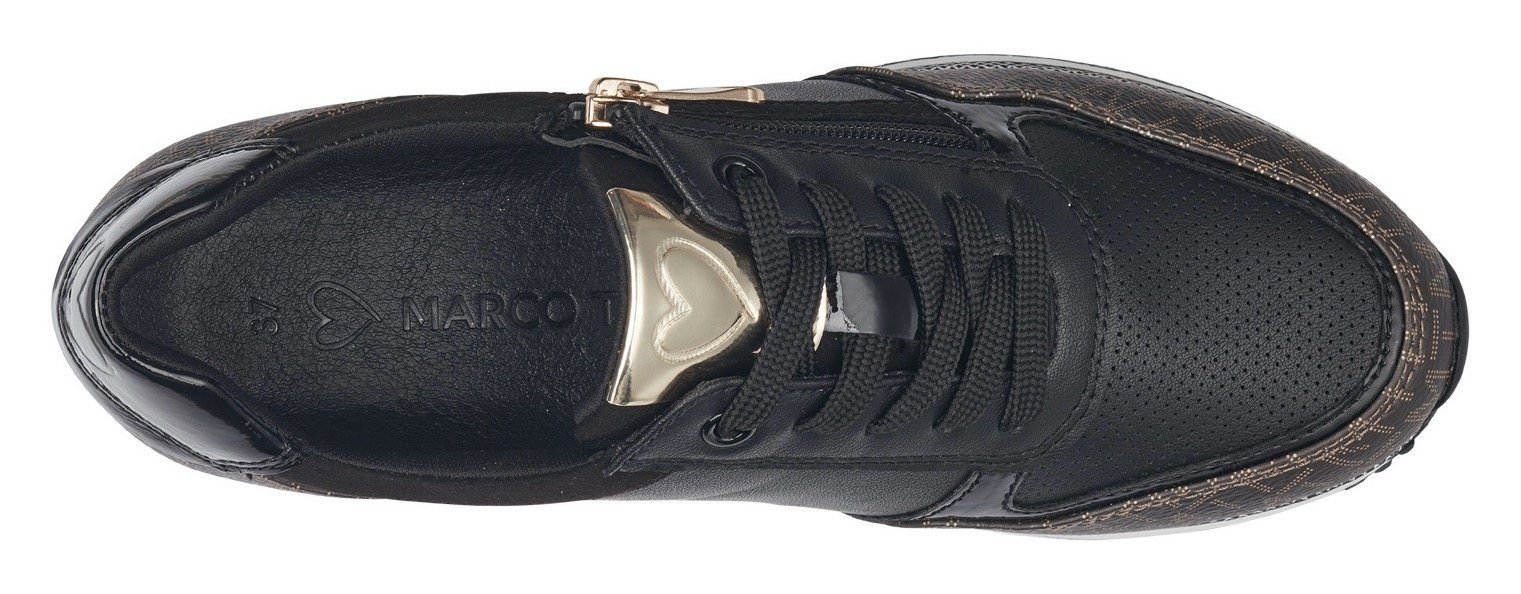 Reißverschluss schwarz-kombi Sneaker MARCO mit seitlichem TOZZI