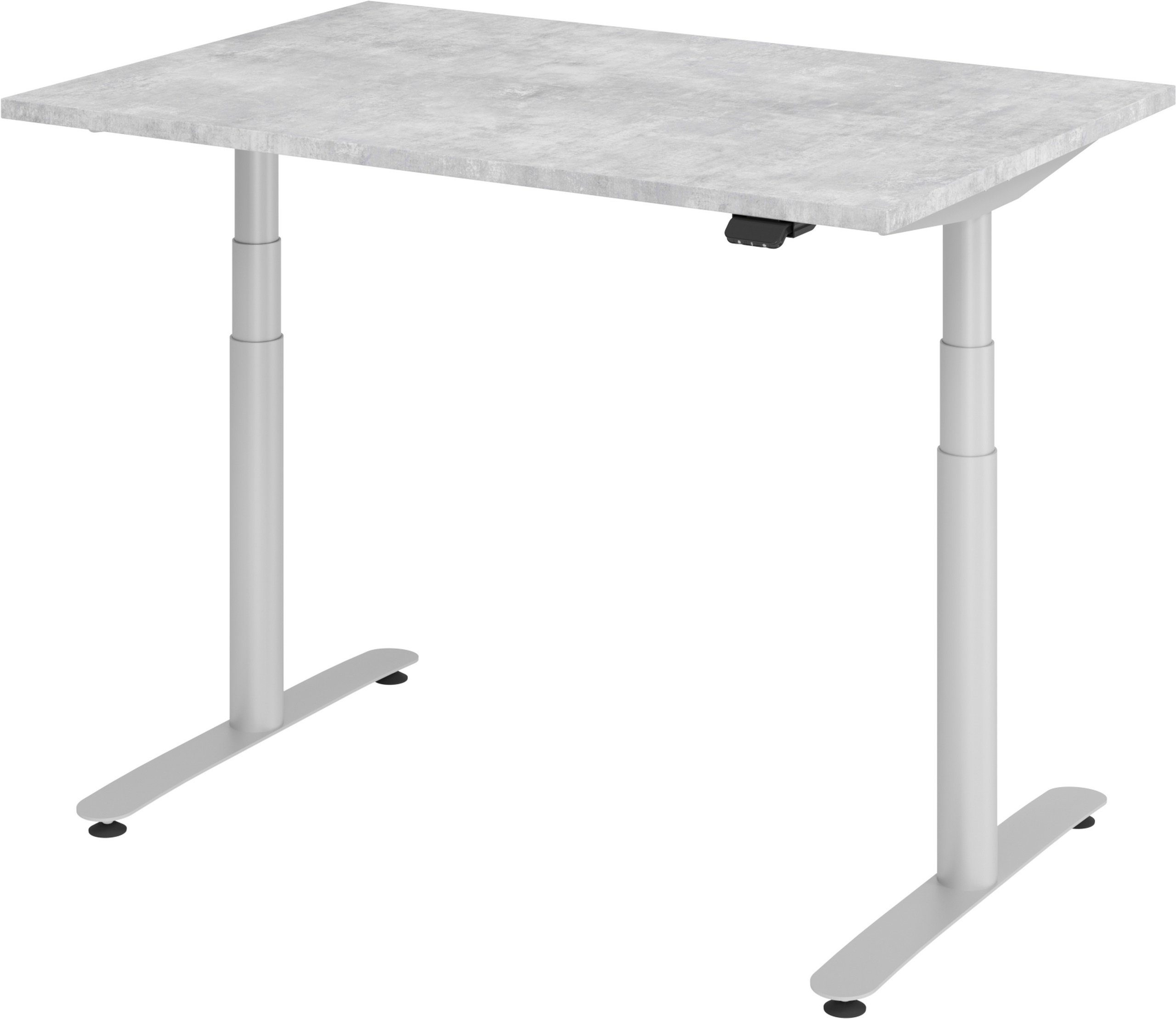 bümö Schreibtisch Schreibtisch cm x Bluetooth Gestell: - Dekor: - 80 Rechteck: XDLR, Silber & Beton 120 App elektrisch