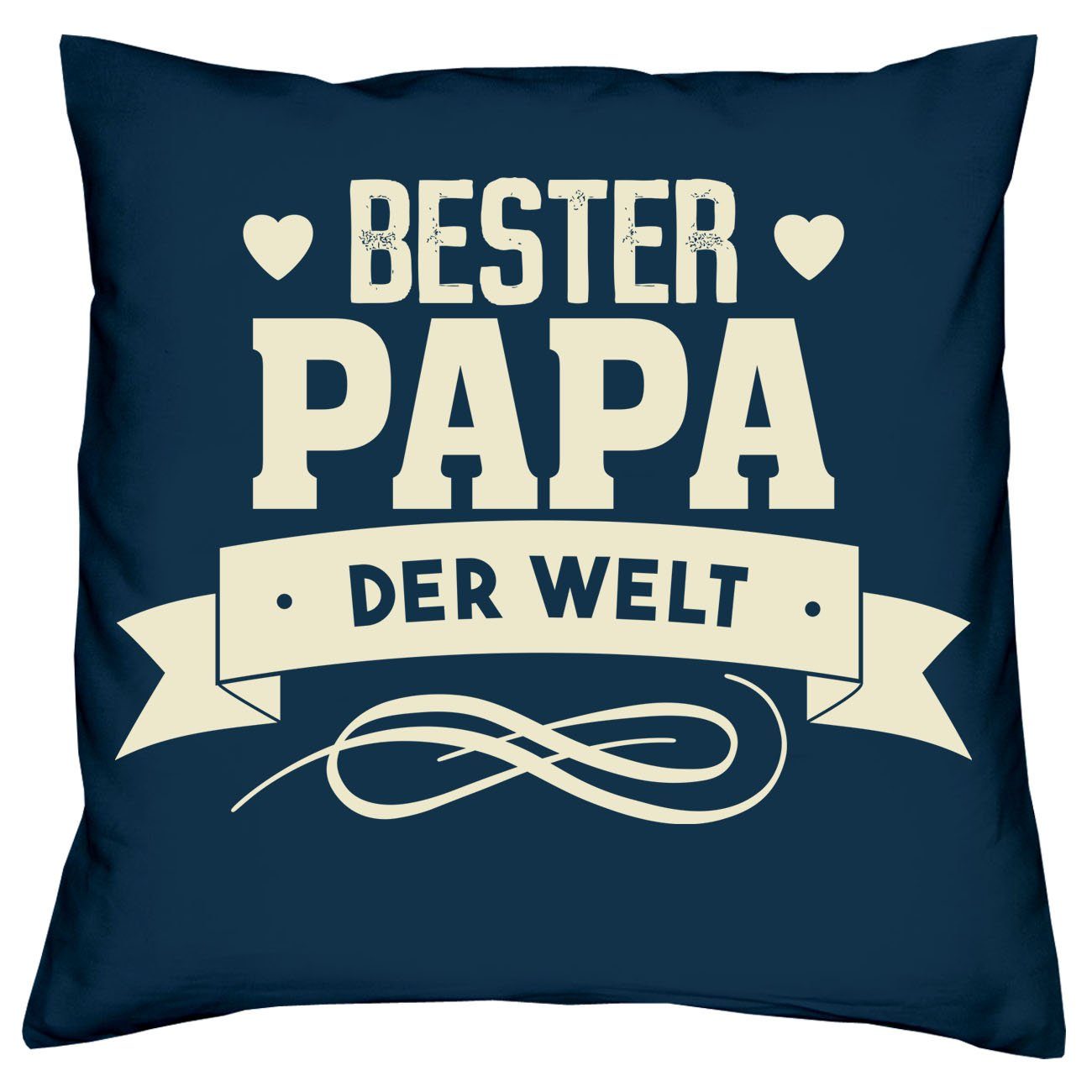 Papa Bester rot Soreso® Urkunden, Mama der für mit Welt Dekokissen Eltern der Beste Kissen-Set Welt Weihnachtsgeschenk