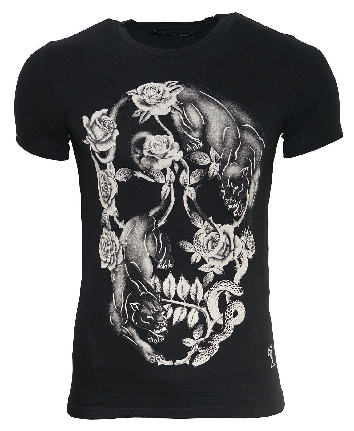 Religion Print-Shirt RELIGION Clothing Herren T-Shirt PANTHER SKULL