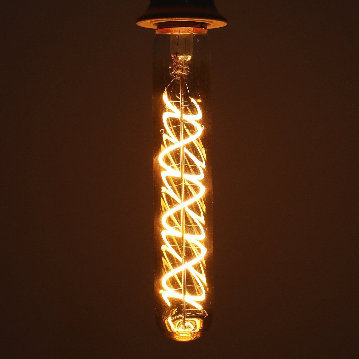 LETGOSPT Flutlichtstrahler LED Edison wechselbar, Nostalgie Stil LED 4W Glühbirne E27 Edison Vintage Retro LED Warmweiß, E27, Kurve LED Glühbirne Filament Lampe, Birne, T30 Glühbirne Vintage 4W