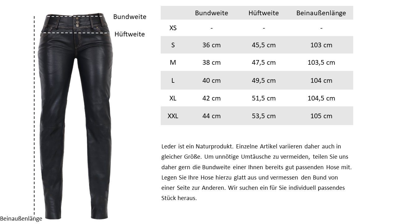 Hochwertiges Lederhose Lammleder RICANO Pant Weiß Skinny