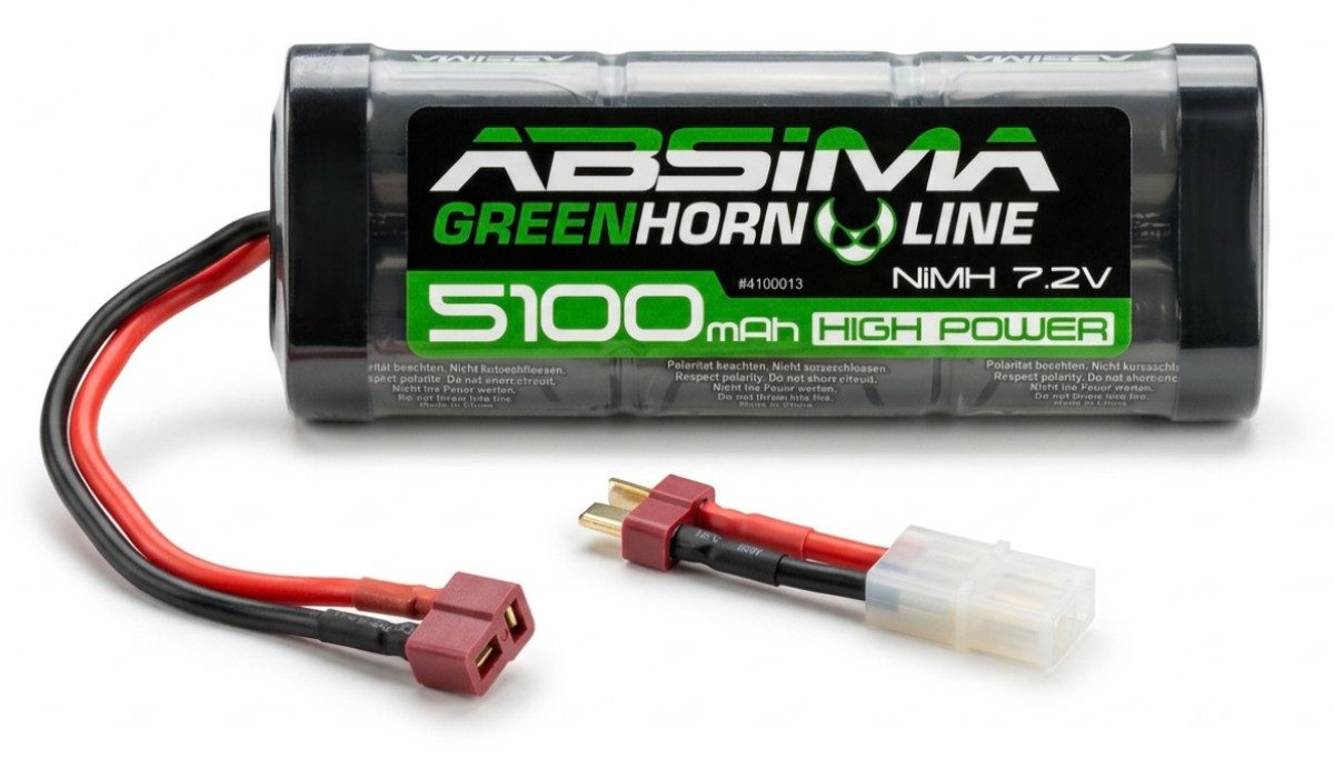 Absima 7.2 V 5100 mAh NiMH Stick Greenhorn SoftRoundCase 4100013 Akku