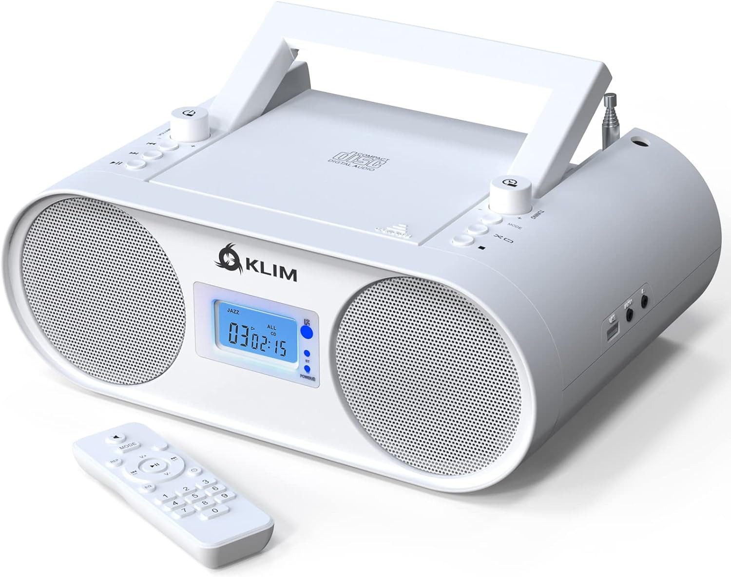 KLIM Boombox B4 Boombox (AM/FM Radio, Radio mit CD Spieler, AM/FM Radio, MP3, Bluetooth, AUX, USB)
