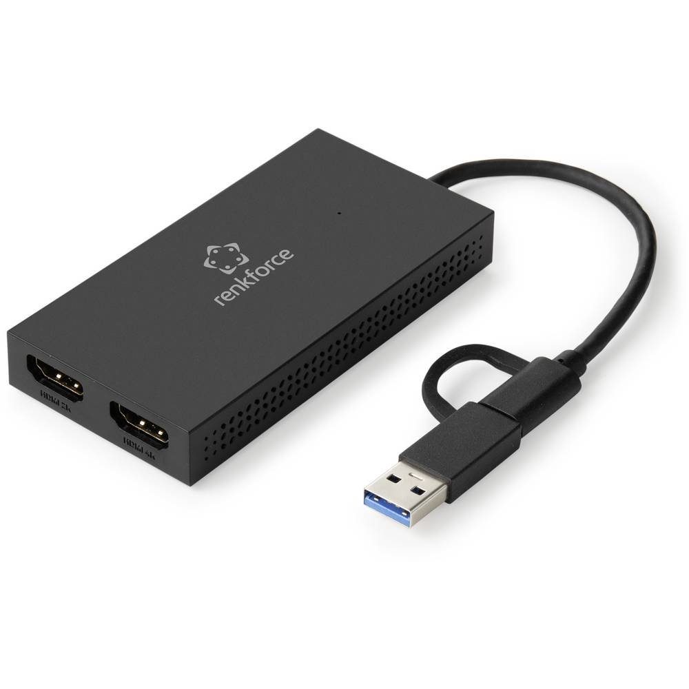 Renkforce USB-C®ᵀᴹ/A 3 auf Doppel HDMI (4K/Full HD) Adapter (Externe RF-4718832 USB-Adapter