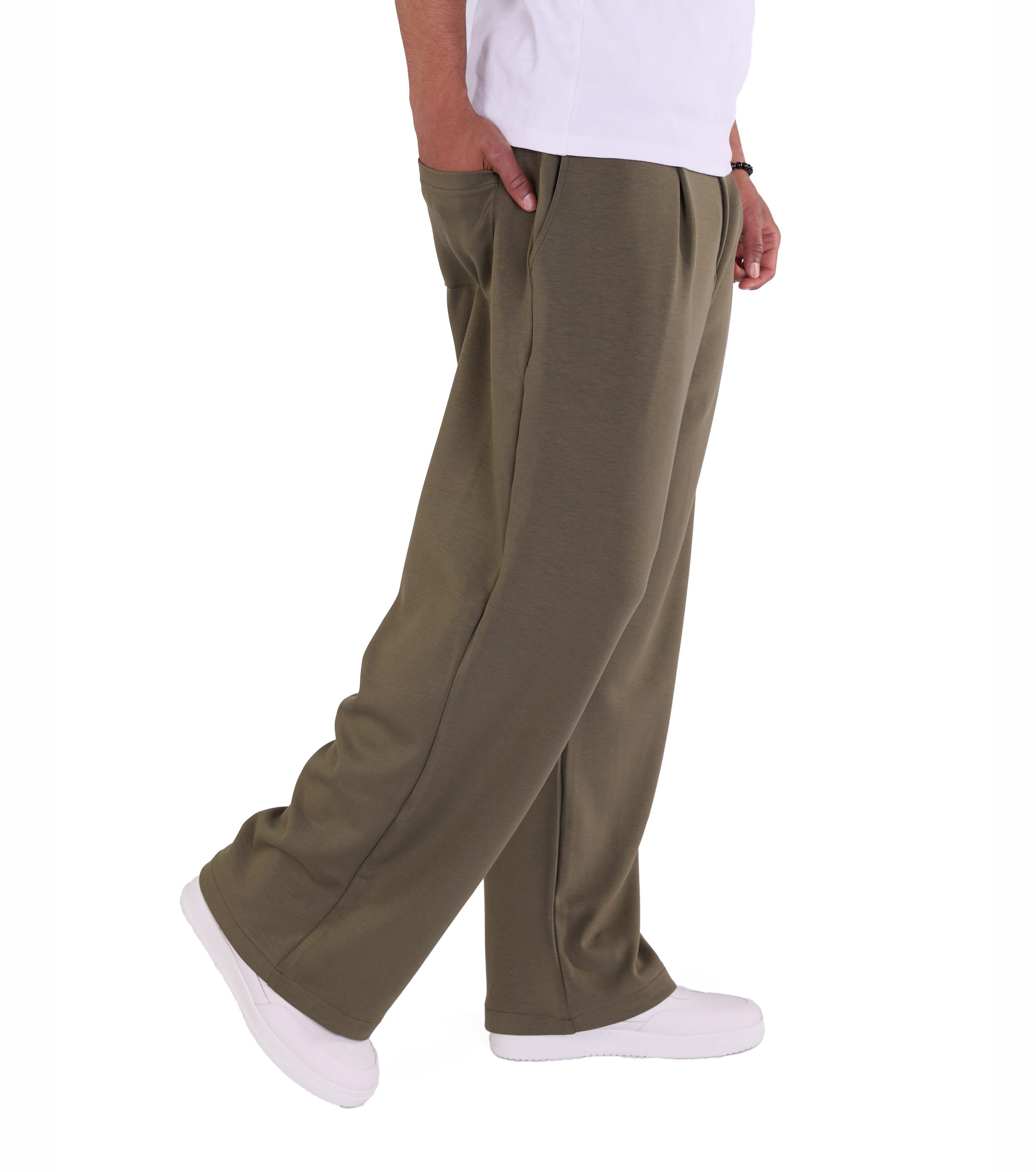 Denim Distriqt Stoffhose Feine Herren Baggy Stoffhose Loose Fit günstig online kaufen