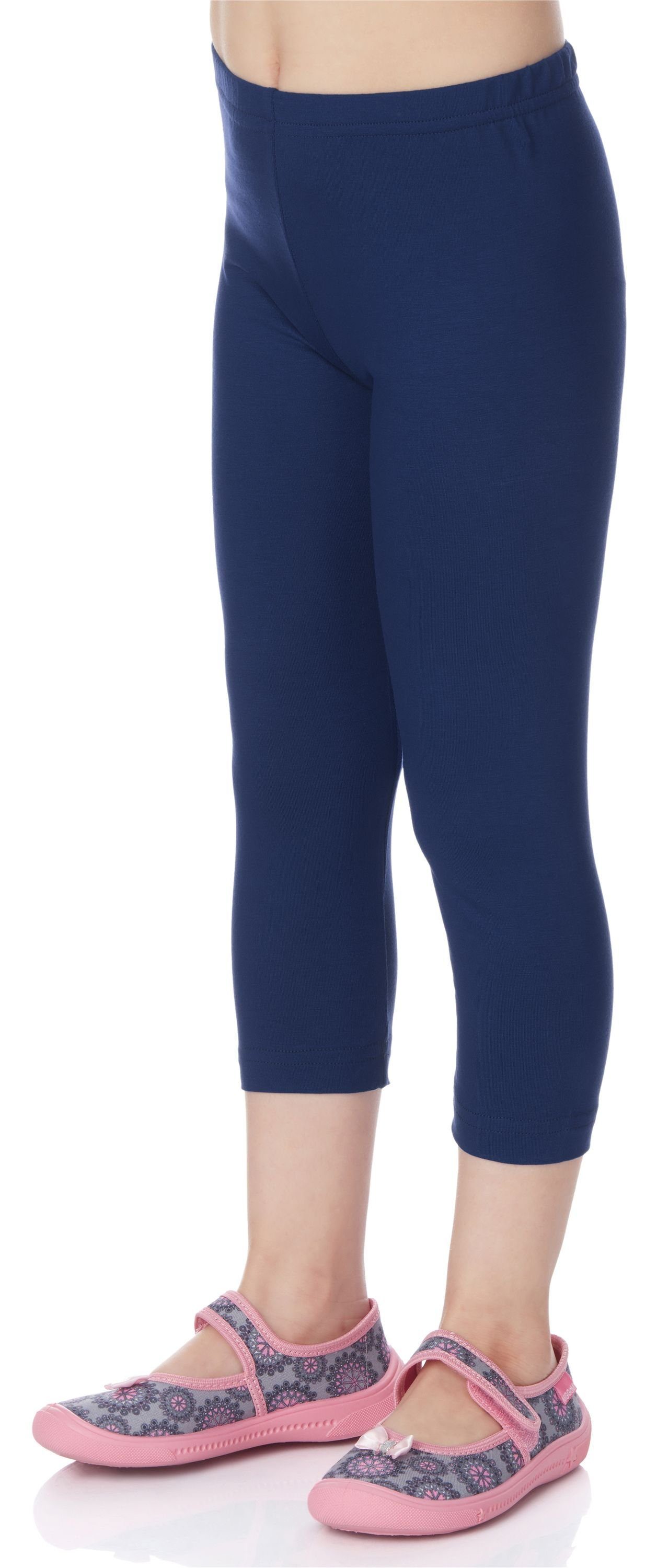 Merry Style Leggings Mädchen MS10-131 aus Bund (1-tlg) Marineblau Leggings 3/4 Viskose Capri elastischer