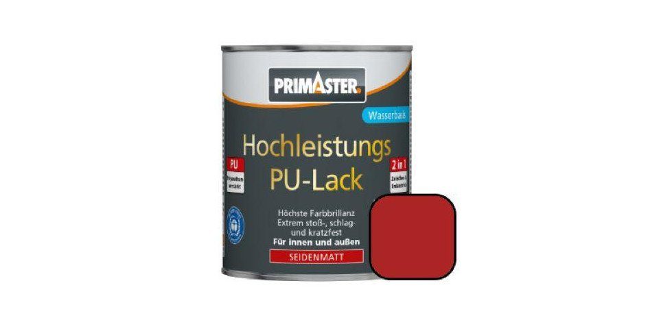 Primaster Acryl-Buntlack Primaster PU-Lack RAL 3000 125 ml feuerrot