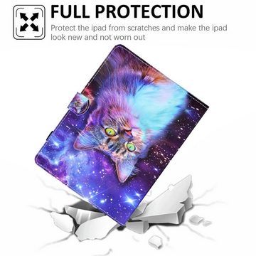 Wigento Tablet-Hülle Für Lenovo Tab M10 3rd Gen 10.1 2022 Universelle Kunstleder Tablet Cover Tasche Motiv 4 Hülle Case Etuis