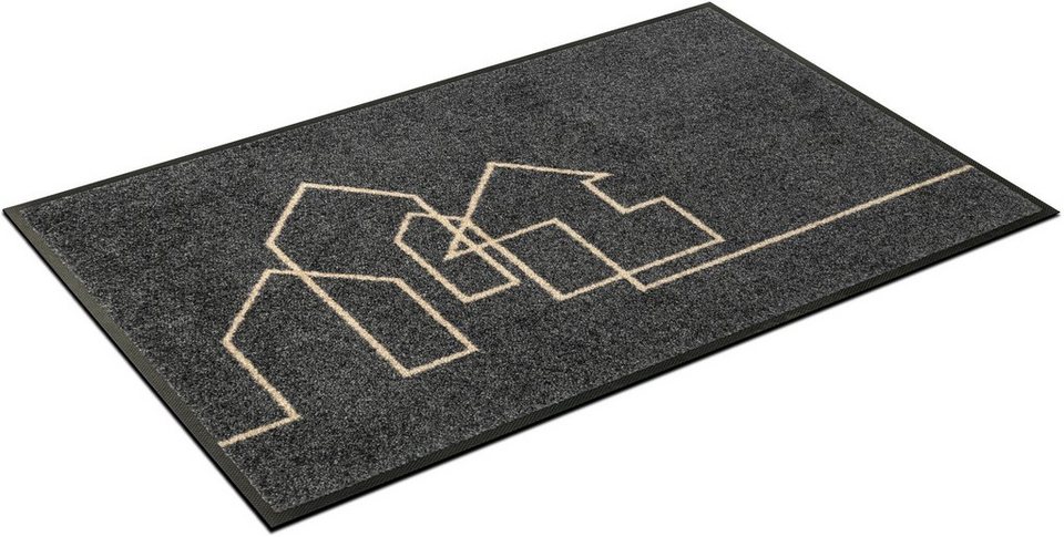 Fußmatte Linestreet, wash+dry by Kleen-Tex, rechteckig, Höhe: 7 mm, sehr  flach, fußbodenheizungsgeeignet, rutschfest