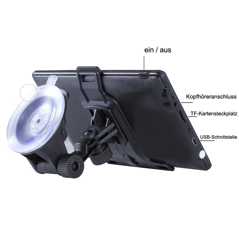 GABITECH 7 Zoll GPS PKW LKW Navi mit Europa, USA und Kanada Karten + POI PKW-Navigationsgerät (USA, KANADA, EUROPA, inklusive lebenslanger Kartenupdates, inklus – Bild 5 von 5