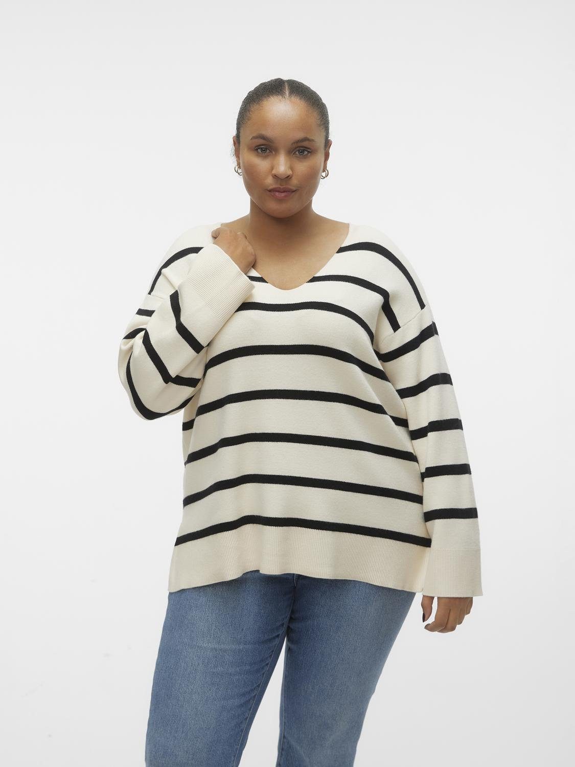 Strickpullover VMCSABA LS V-NECK PULLOVER GA NOOS CUR