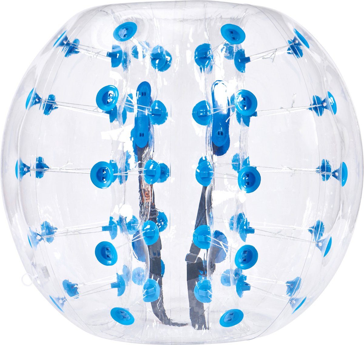 VEVOR Spielball Aufblasbare Bump Ball Bumper Shock Ball 1 Stück 1,2 m x 1,03 m (1-St), PVC-Material, transparente Farbe mit blauen Punkten, CE-Markierung sic