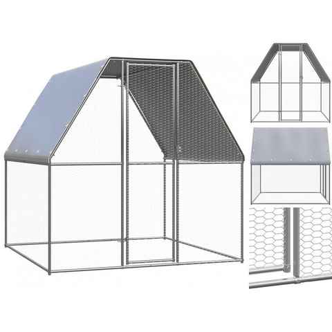 vidaXL Hühnerstall Outdoor-Hühnerkäfig 2x2x2 m Verzinkter Stahl