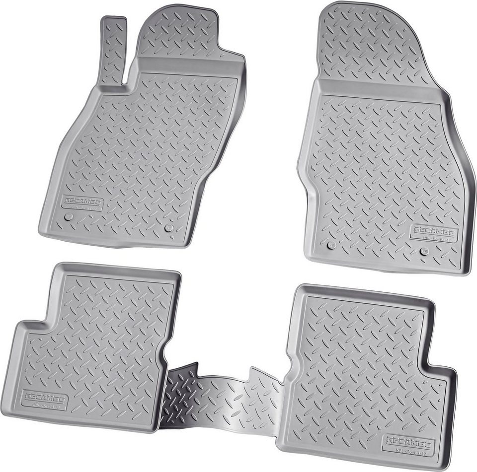 RECAMBO Passform-Fußmatten CustomComforts (4 St), für Opel Corsa, D Corsa E  2006 - 2019, perfekte Passform, Individuelle Maßanfertigung - perfekte  Passform!
