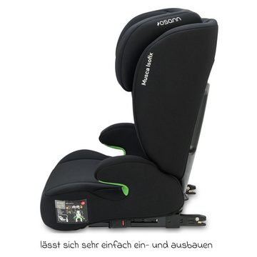 Osann Autokindersitz Musca i-Size - Black, bis: 36 kg, Kinder Autositz ab 3 Jahre - 12 Jahre (100 cm - 150 cm) mit Isofix