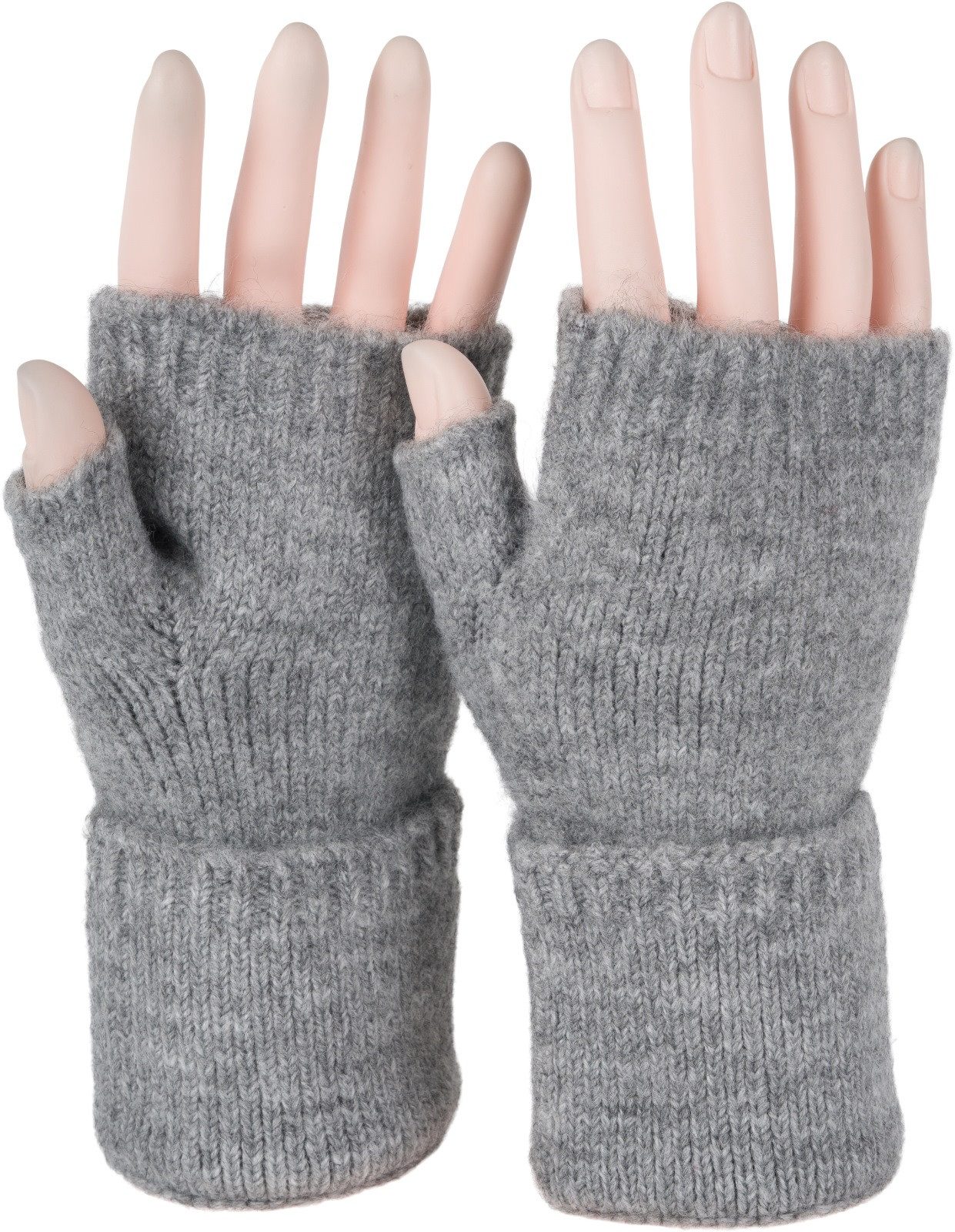 styleBREAKER Strickhandschuhe Fingerlose Strickhandschuhe Einfarbig (1-St) günstig online kaufen