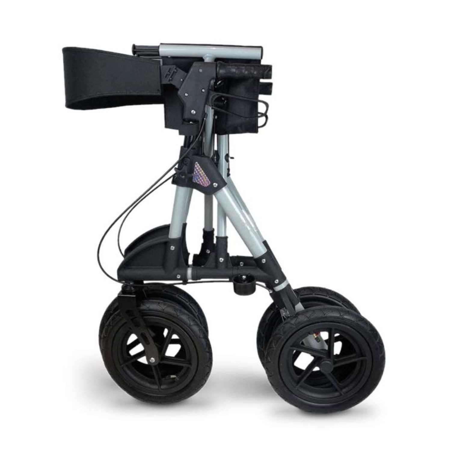 Antar Rollator Outdoor Rollator »AT51031«, ergonomische Griffe, offene Einkaufstasche, Stockhalter, Rückengurt