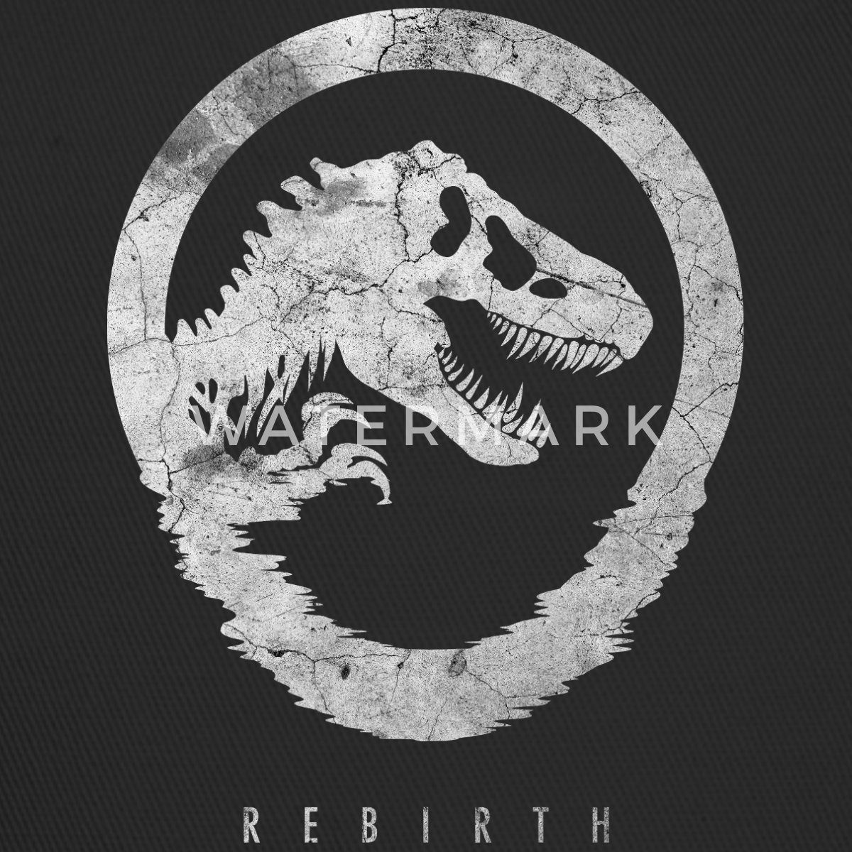 Spreadshirt Trucker Cap Jurassic World Rebirth Logo Mit T-Rex Im Steinlook Trucker Cap (1-St)