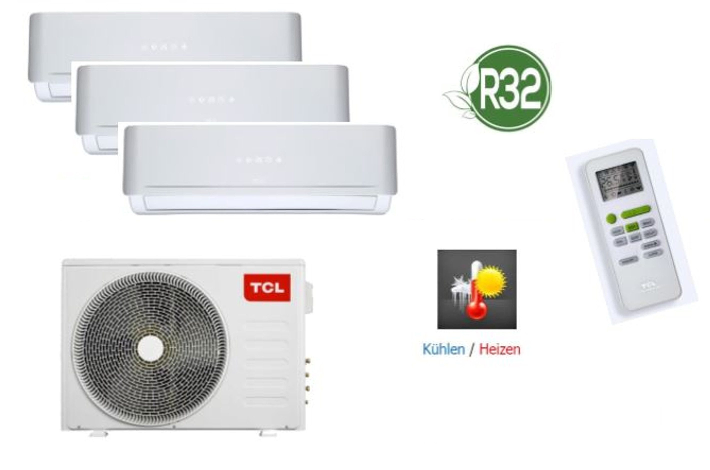 Split-Klimagerät TCL 4 in 1 TRIO Split-Klimaanlage 24.000BTU/7,9KW ohne Quick Connector