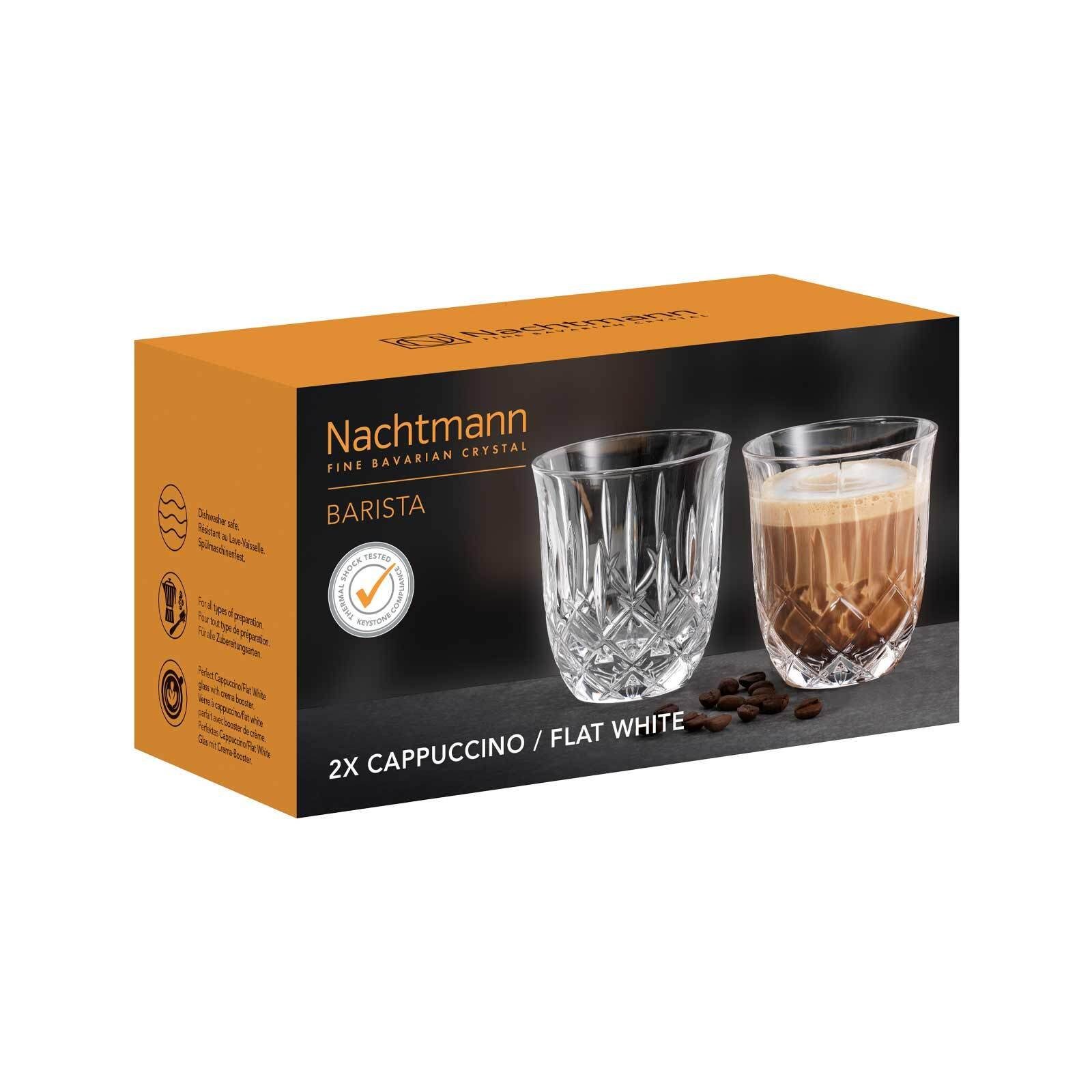 Nachtmann Glas Noblesse Barista Cappuccino/Flat White Gläser, 2-tlg., Glas