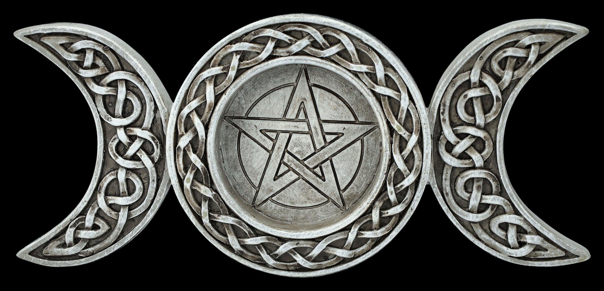 Figuren Shop GmbH Teelichthalter Teelichthalter - Dreifach-Mond - Fantasy magischer Teelicht-Halter