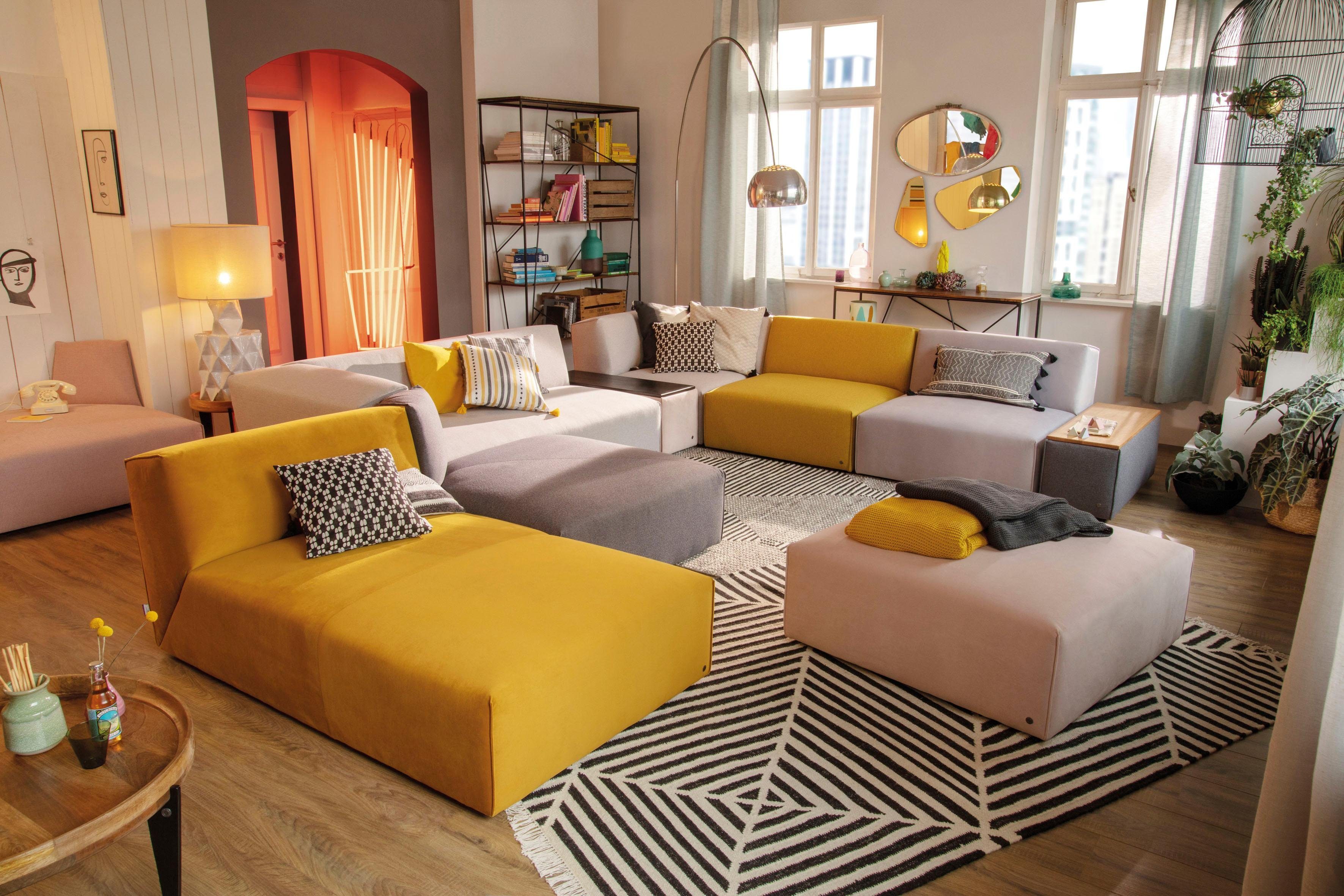 Verbindung Sofa-Eckelement HOME zur Außenecke der TAILOR TOM Sofaelemente ELEMENTS,