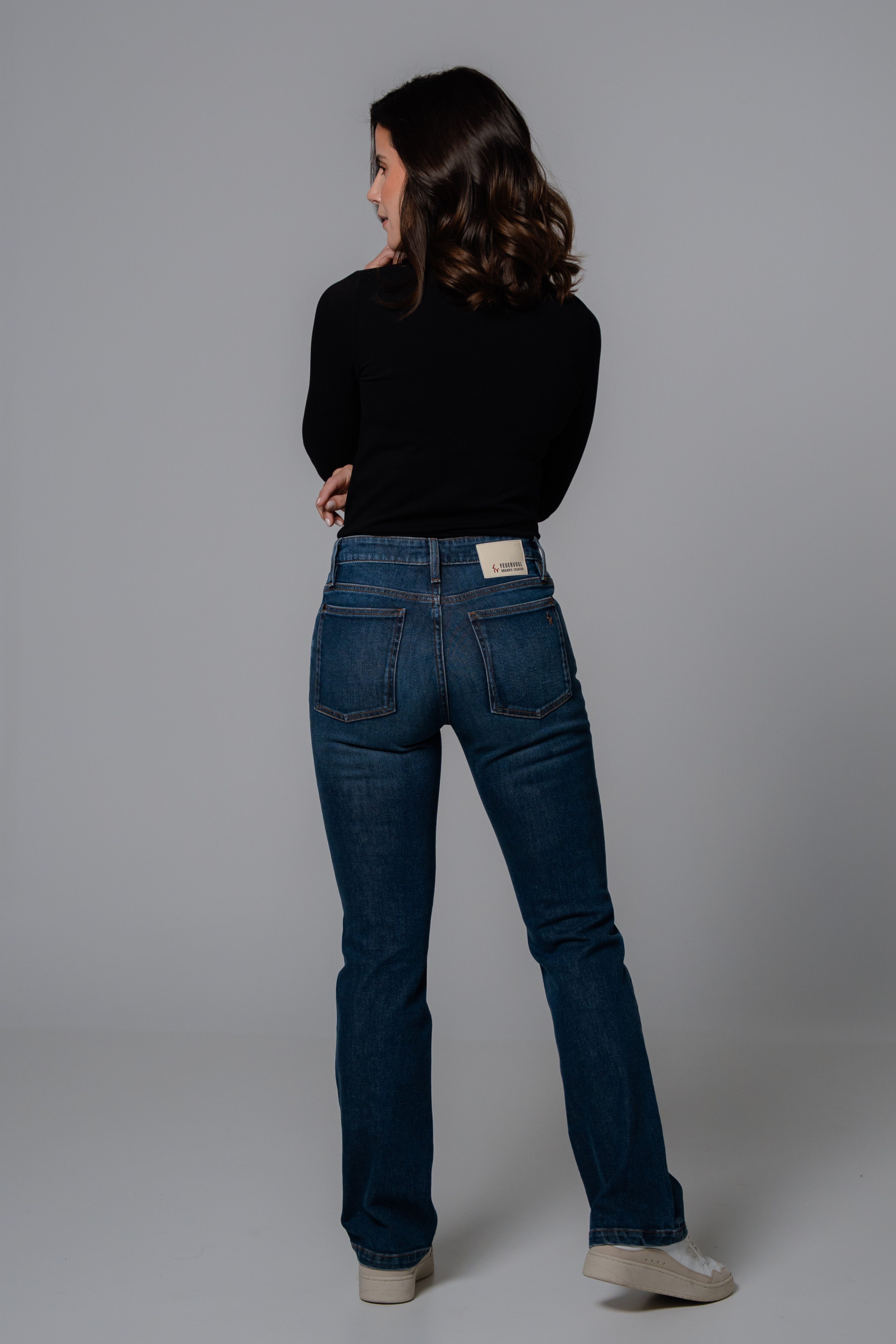 Feuervogl Straight-Jeans fv-La:ra Straight Leg, Low Waist 5-Pocket-Style