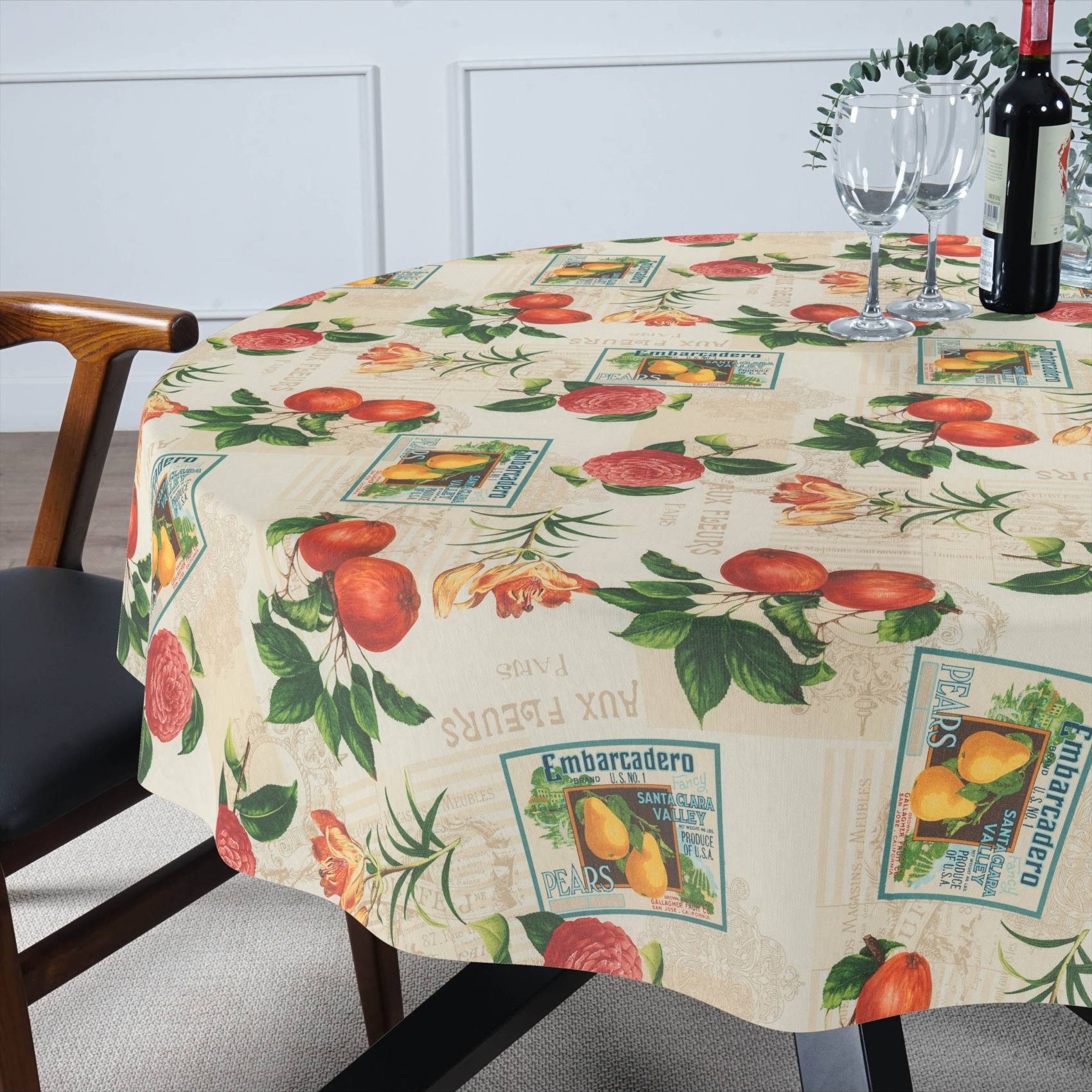 ANRO Tischdecke Stoff Digitalprint Tischtuch EasyClean ACRYL Beschichtet Tischwäsche (Einzelstück 1-tlg), auch als Gartentischdecke - ACRYL Beschichtet