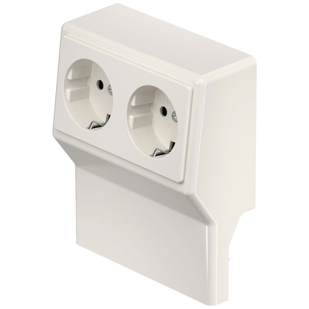 Steckdose 6132246 Elektro-Sockelleisten-Zubehör SL 2GT2050 cws Geräteeinsatz Ste