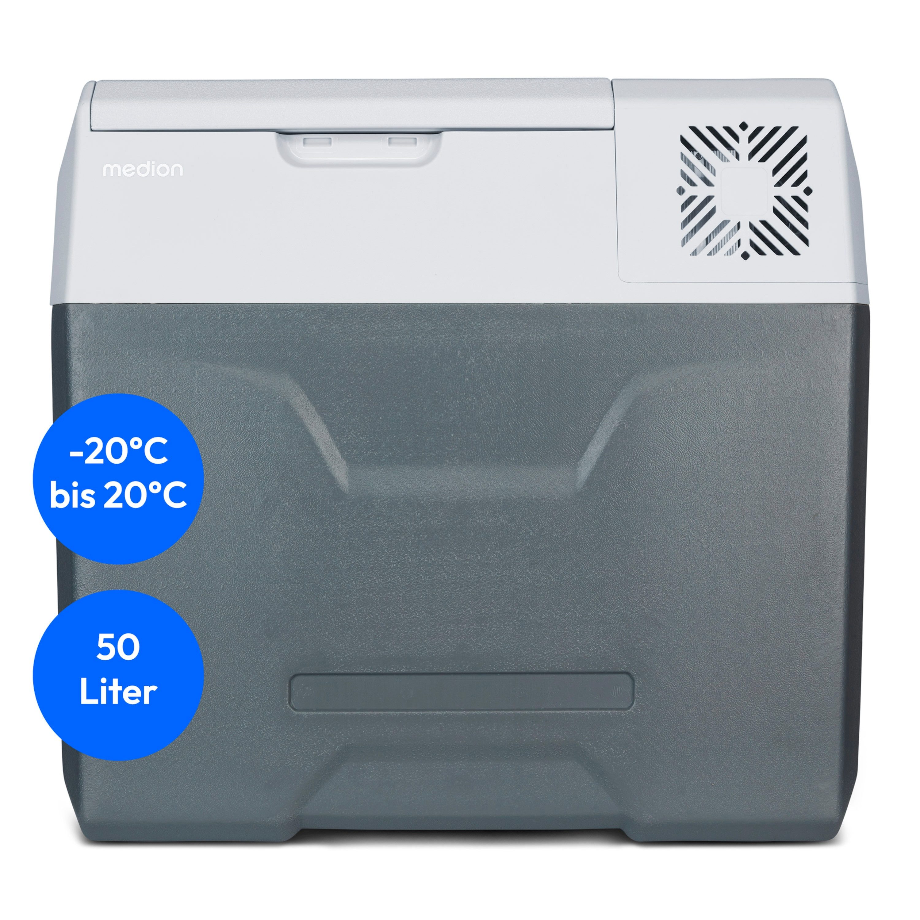 Medion® Kühlbox mit elektrischem Kompressor MD13112, 50L Kapazität, elektrisch, USB, 230V, 12V, 24V, KFZ Adapter