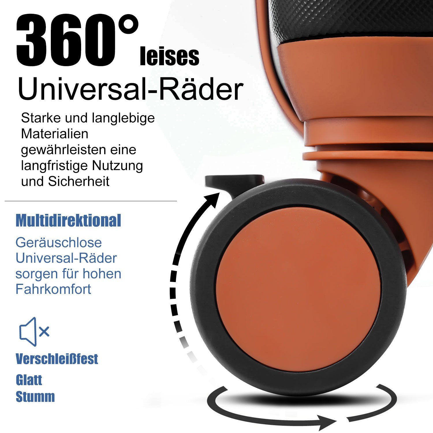 OKWISH Kofferset Hartschalenkoffer Handgepäck-Trolley, 4 Rollen, günstig online kaufen