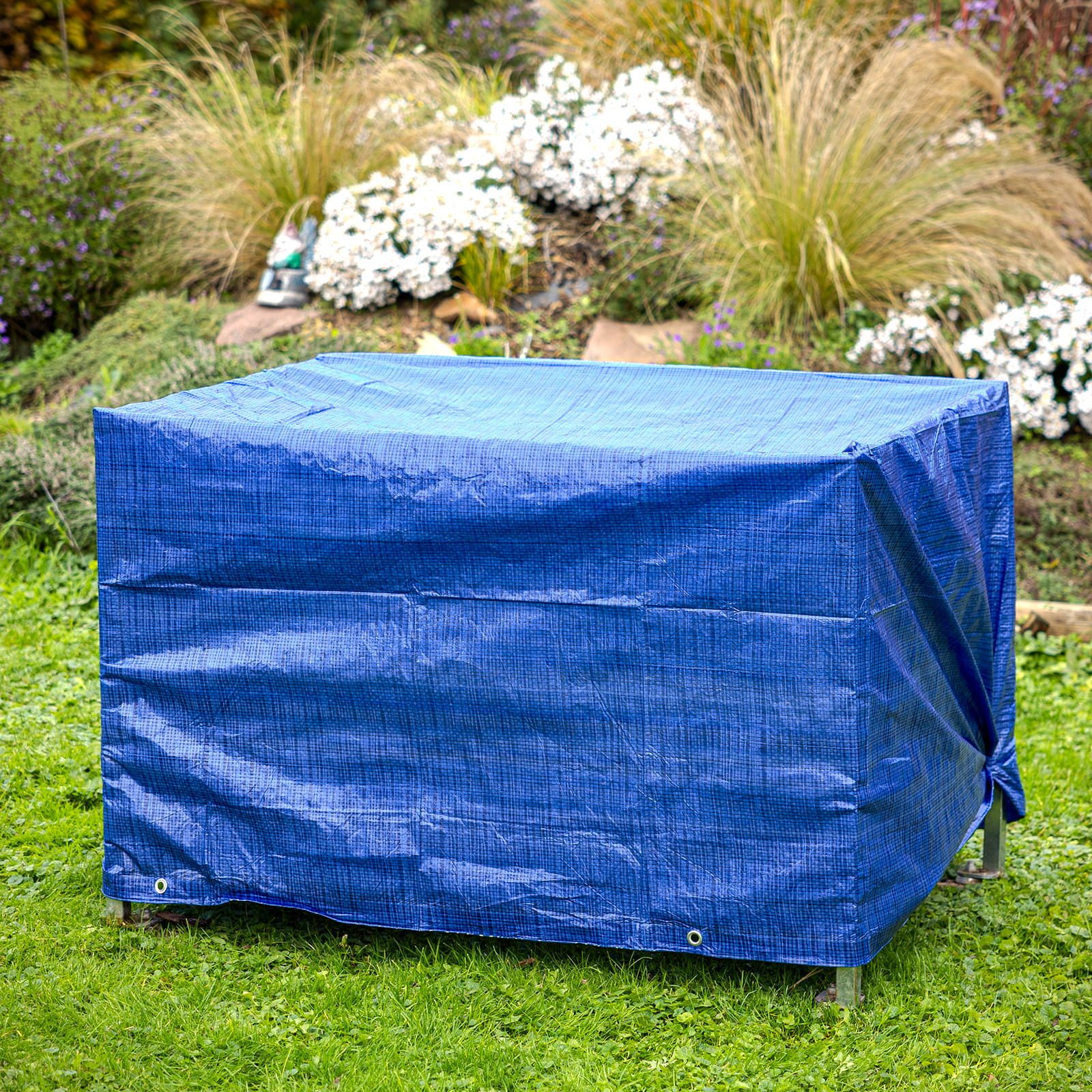BOOMET Schutzplane Abdeckplane blau (1-St., 2x3m), mit Ösen wasserdicht Gartenplane Plane Gartenmöbel