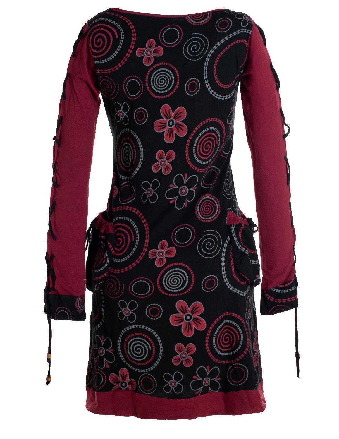 Vishes Jerseykleid Langarm Shirt Blümchenkleid Bedruckt 70er 80er Hippie St günstig online kaufen