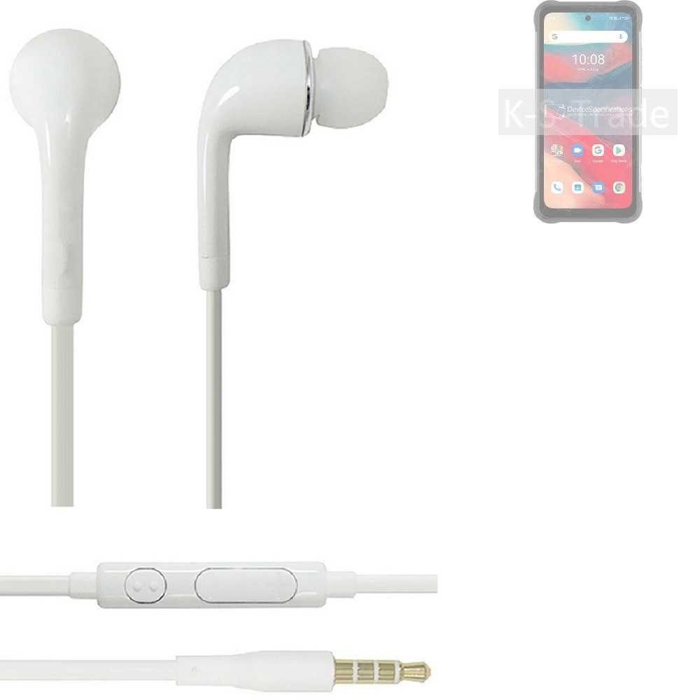 K-S-Trade für UMIDIGI Bison GT2 In-Ear-Kopfhörer (Kopfhörer Headset mit Mikrofon u Lautstärkeregler weiß 3,5mm)