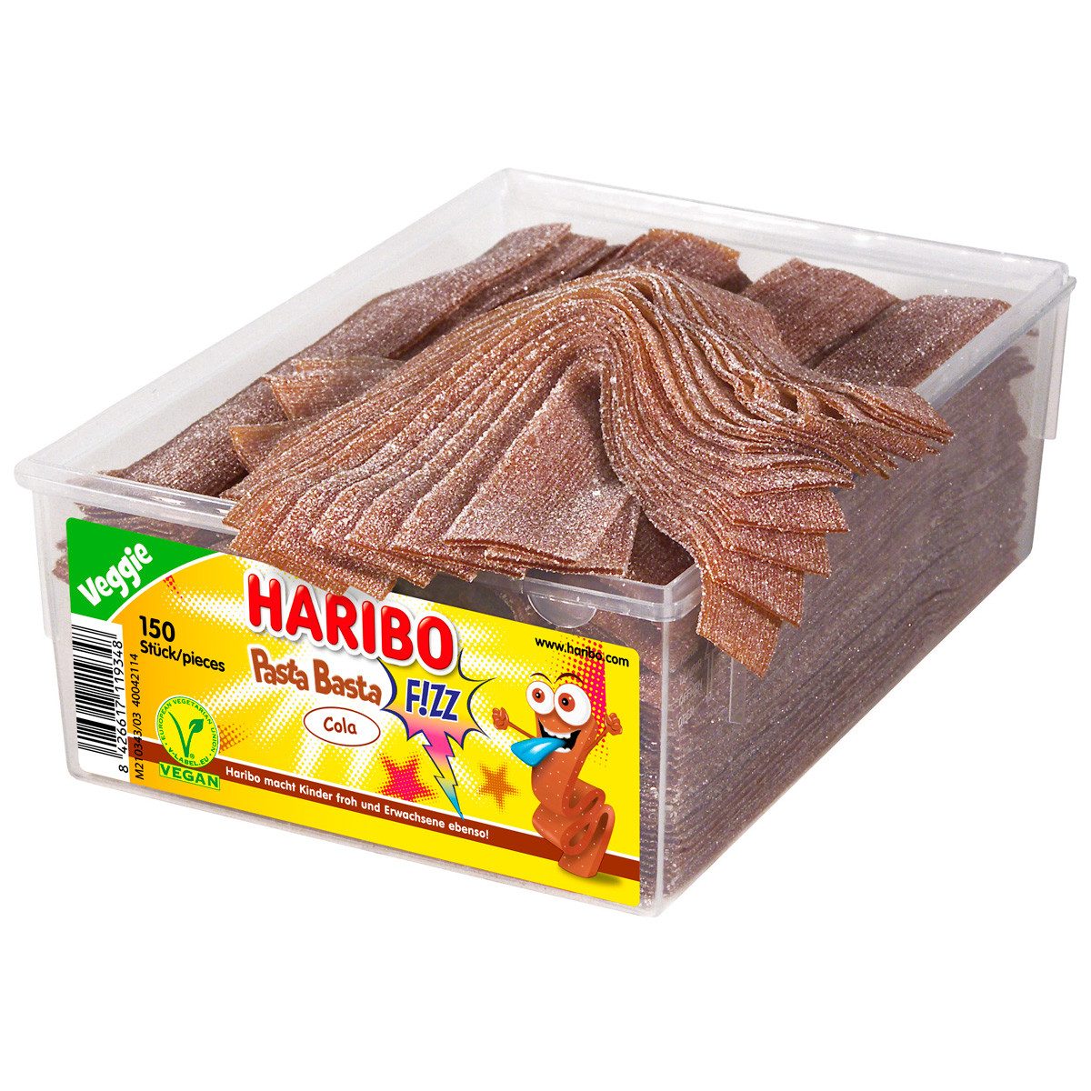HARIBO Süßigkeit, Haribo Pasta Basta Cola Sour Veggie mit saurem Geschmack 1125g