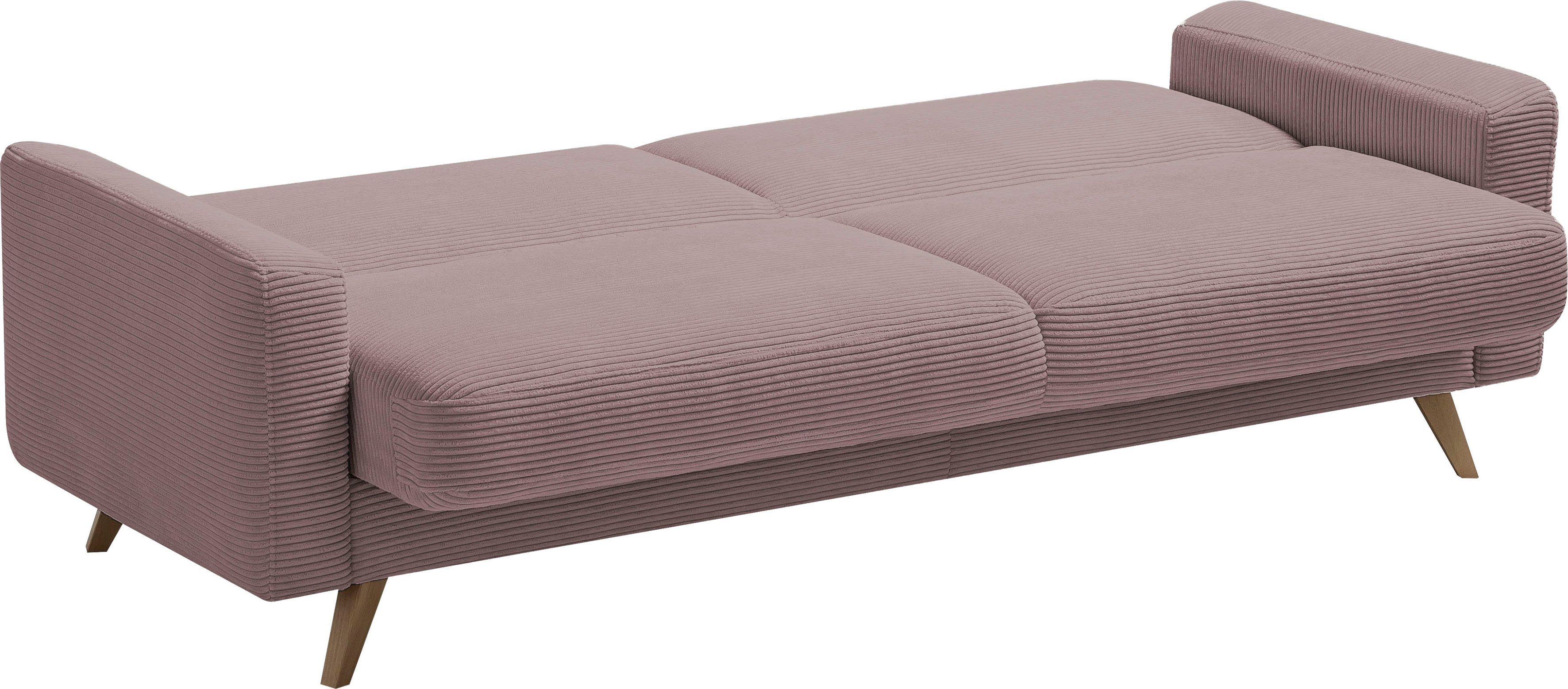 - und Bettkasten 3-Sitzer old fashion Inklusive Bettfunktion sofa Samso, exxpo rose