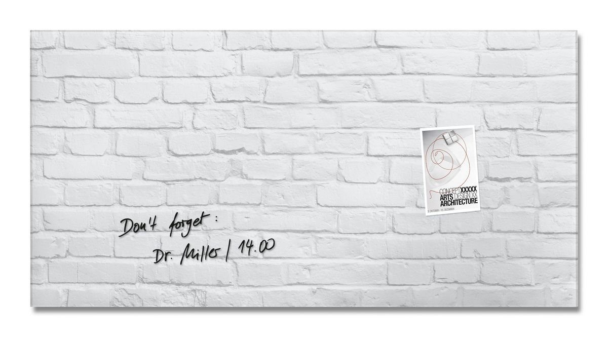 Sigel Magnettafel, Glas Magnetboard artverum® 91x46 Whiteboard Magnet Wand Tafel