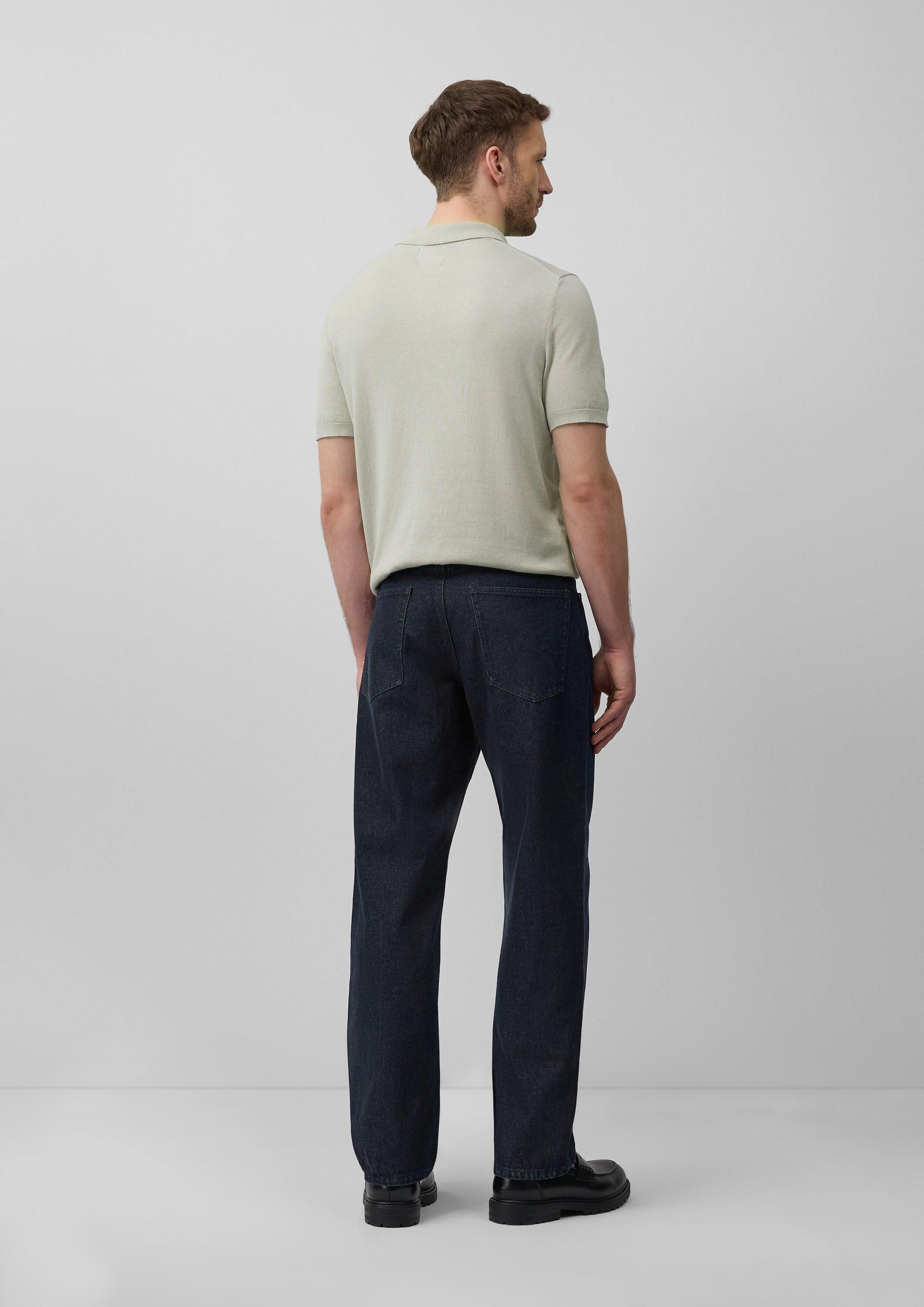 s.Oliver Kurzarmpullover Strickpullover Weiches Strick-Poloshirt aus Baumwoll-Seidenmix