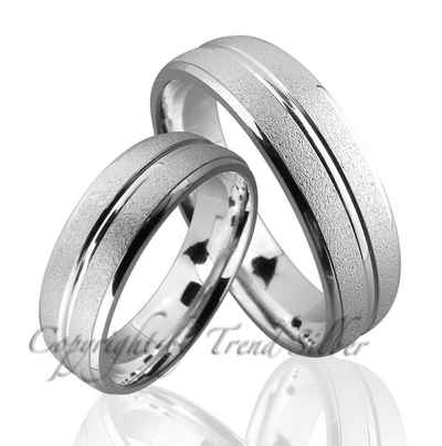 Trauringe123 Trauring Hochzeitsringe Verlobungsringe Trauringe Eheringe Partnerringe aus 925er Silber ohne Stein, J54