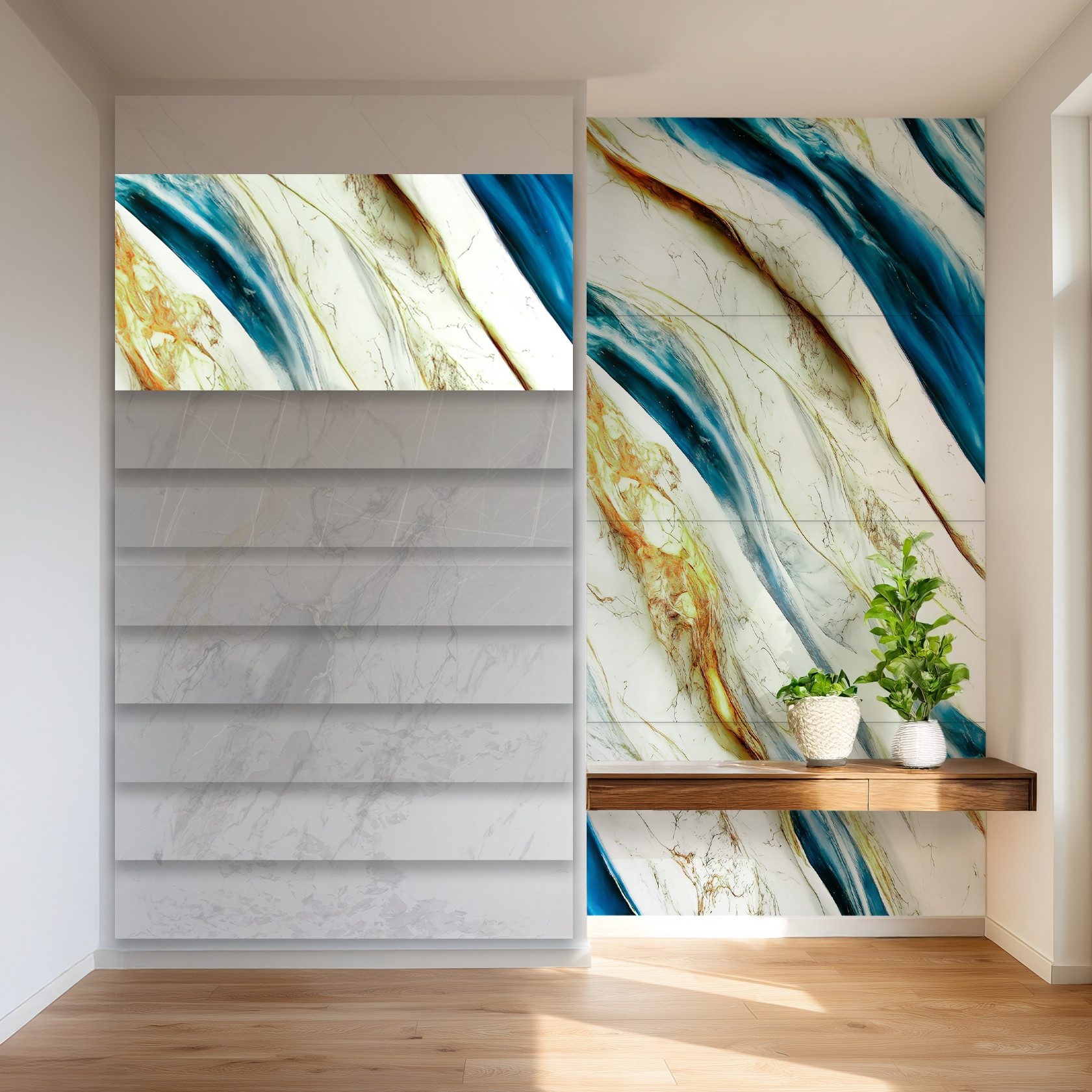 Hexim Wandpaneel, (Marmoroptik 4er-Set 122×70cm SPC günstig online kaufen