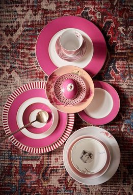 PiP Studio Schale Royal Stripes Bowl dark pink 12 cm, Porzellan, (Schüsseln & Schalen)