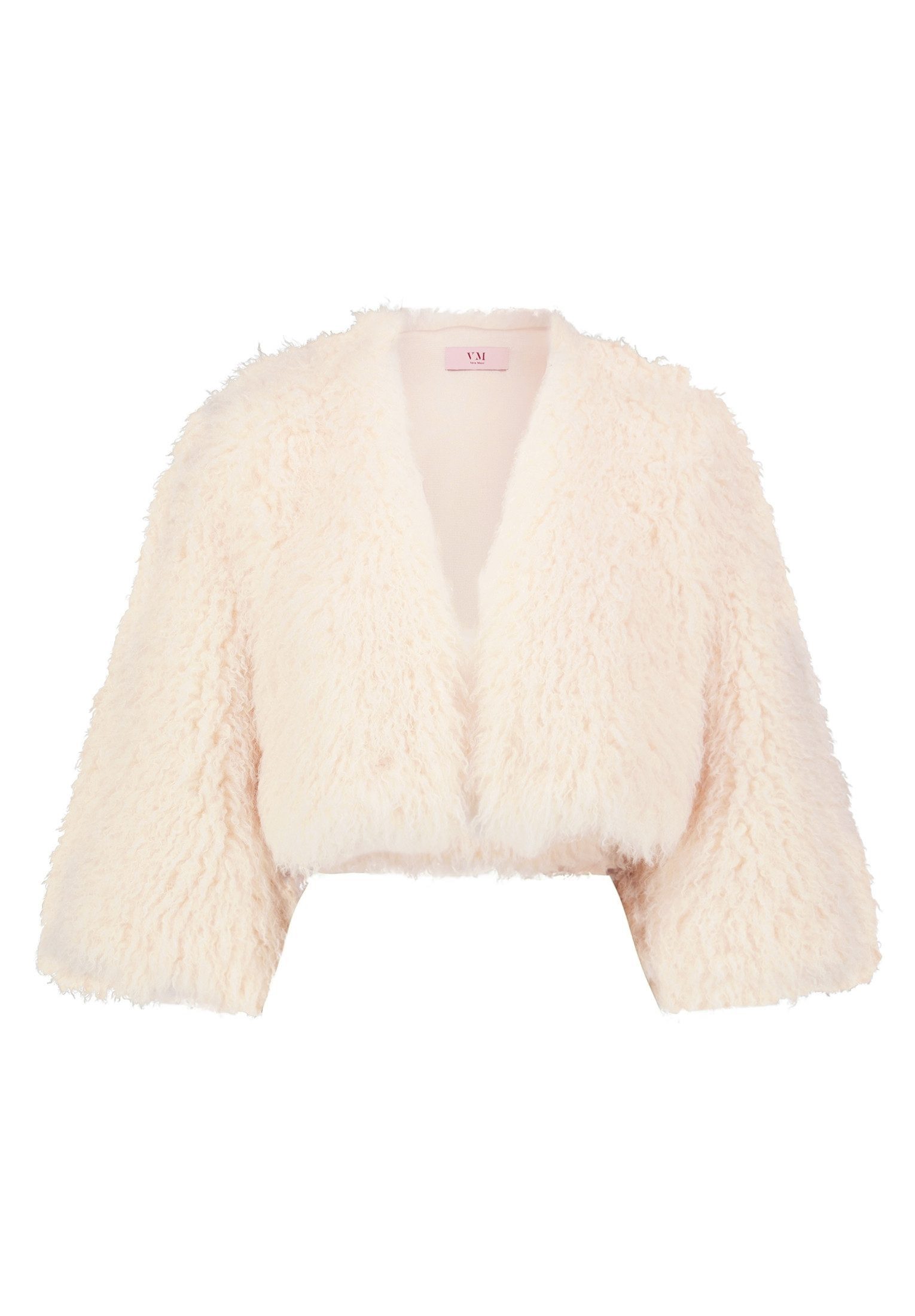 Vera Mont Fellimitatjacke Damen mit Rundhalsausschnitt