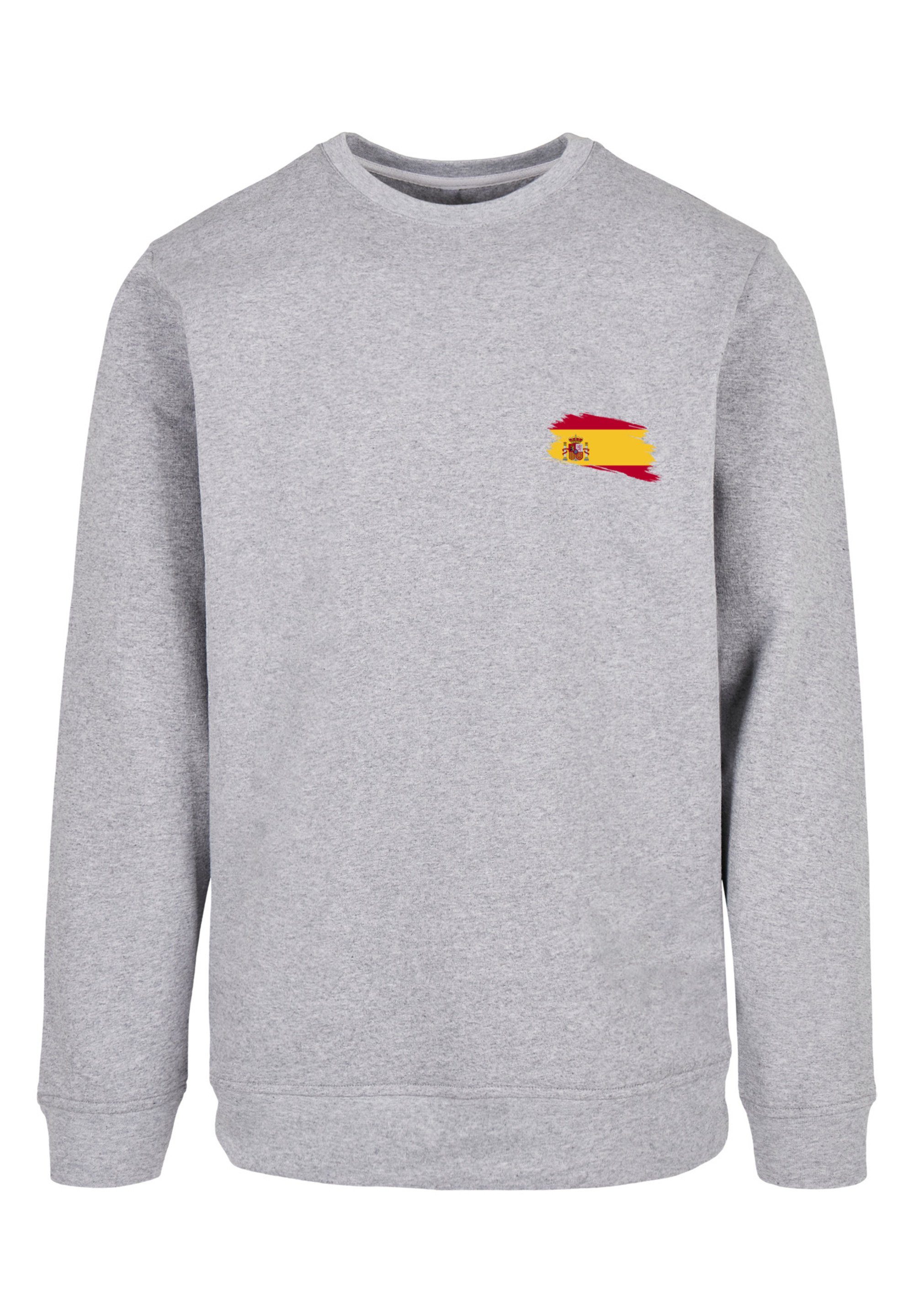 Crewneck, Print, Flagge Spanien Look, Kapuzenpullover entspannter F4NT4STIC Basic Spain Fit Regular